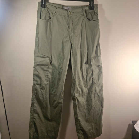 Kut from the Kloth Army Green/Sage Lightweight Women's Cargo Pants Size 8 - Picture 1 of 10